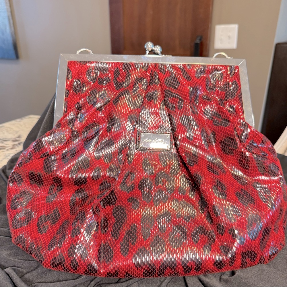 Kate Landry red and black purse